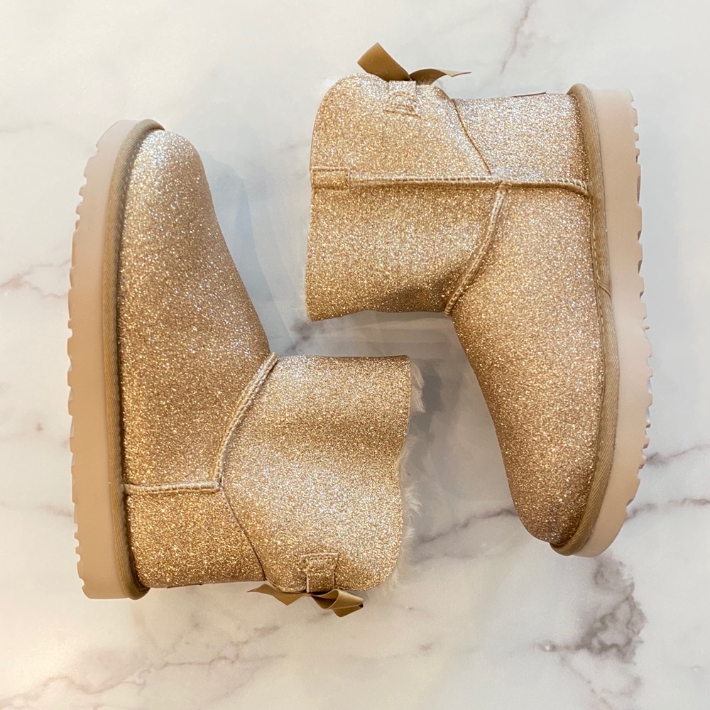 UGG Mini Bailey Bow II Sparkle Glitter Ankle Boot - Picture 4 of 15